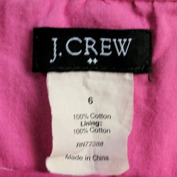 J.Crew Lorelei Dress Size 6 Hot Pink Decodot texture - Picture 7 of 7
